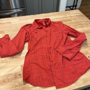 REI Women’s hiking long sleeve drifit shirt burnt orange small C20